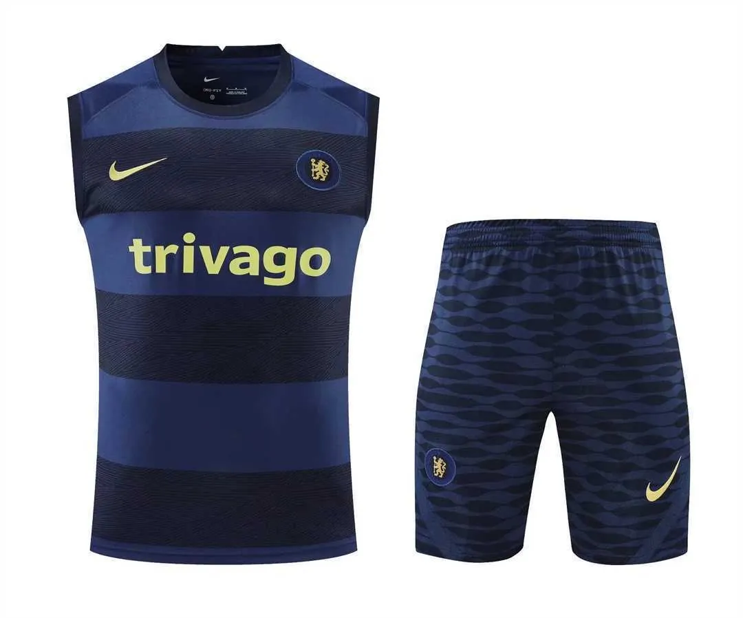 22-23 Chelsea vest training suit kit royal blue 10