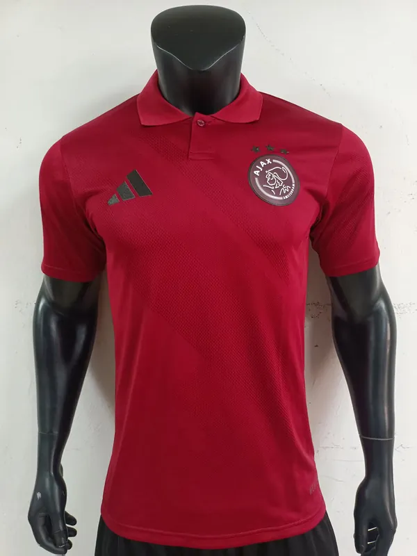 25-26 Ajax Red Polo Kit Player Version Soccer AAAAJersey Yupoo S-2XL 5