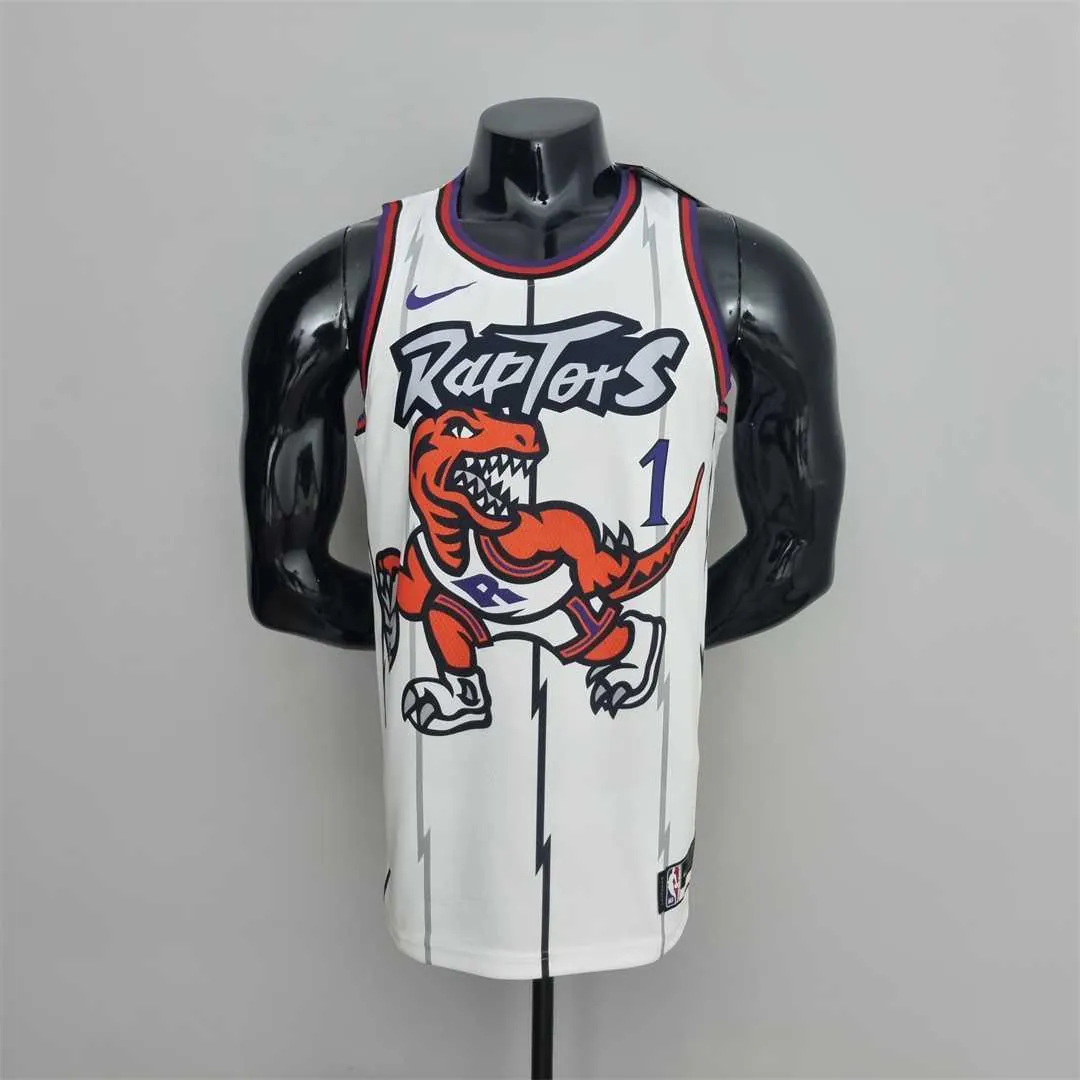 Toronto Raptors McGRADY#1 White NBA Jersey 10