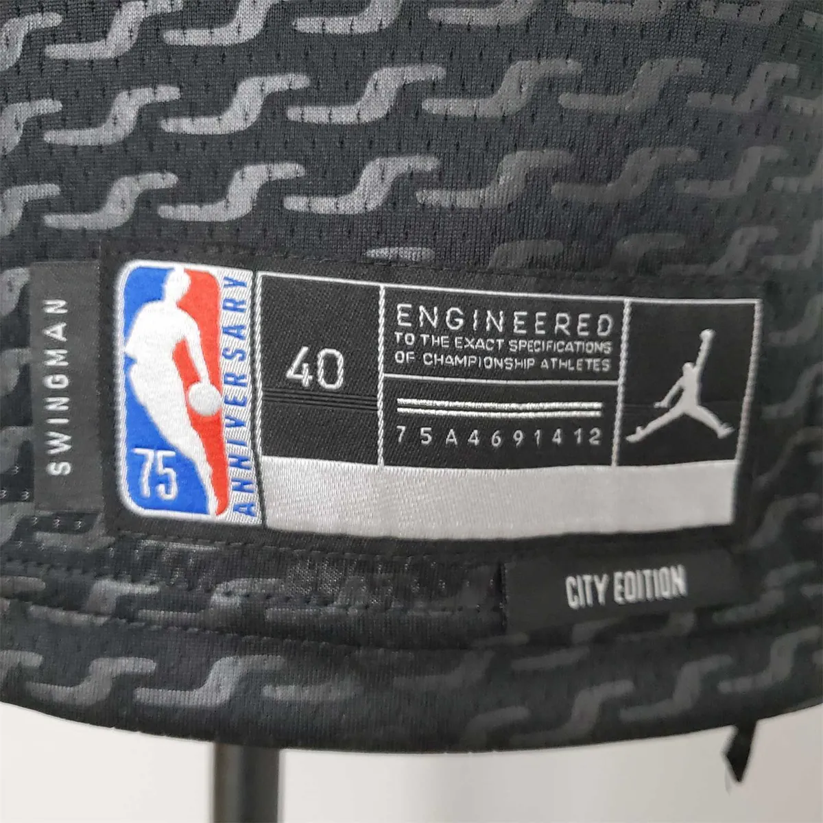 75th Anniversary Williams#55 Jordan Kings Black NBA Jersey 2