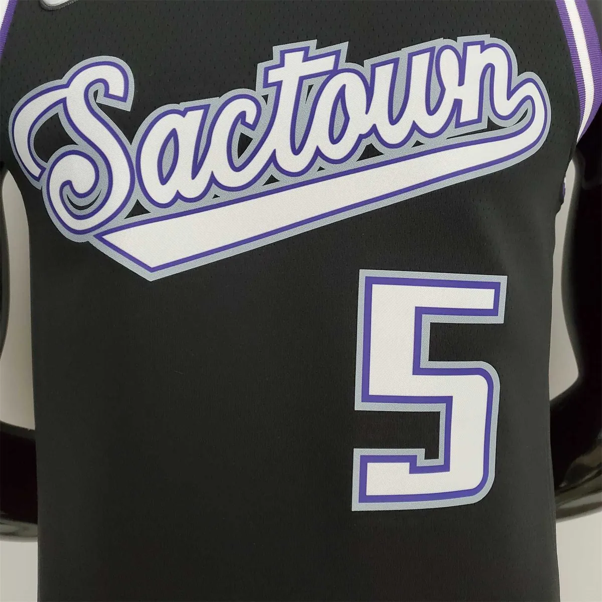2022 Season Fox#5 Kings City Edition Black NBA Jersey 7