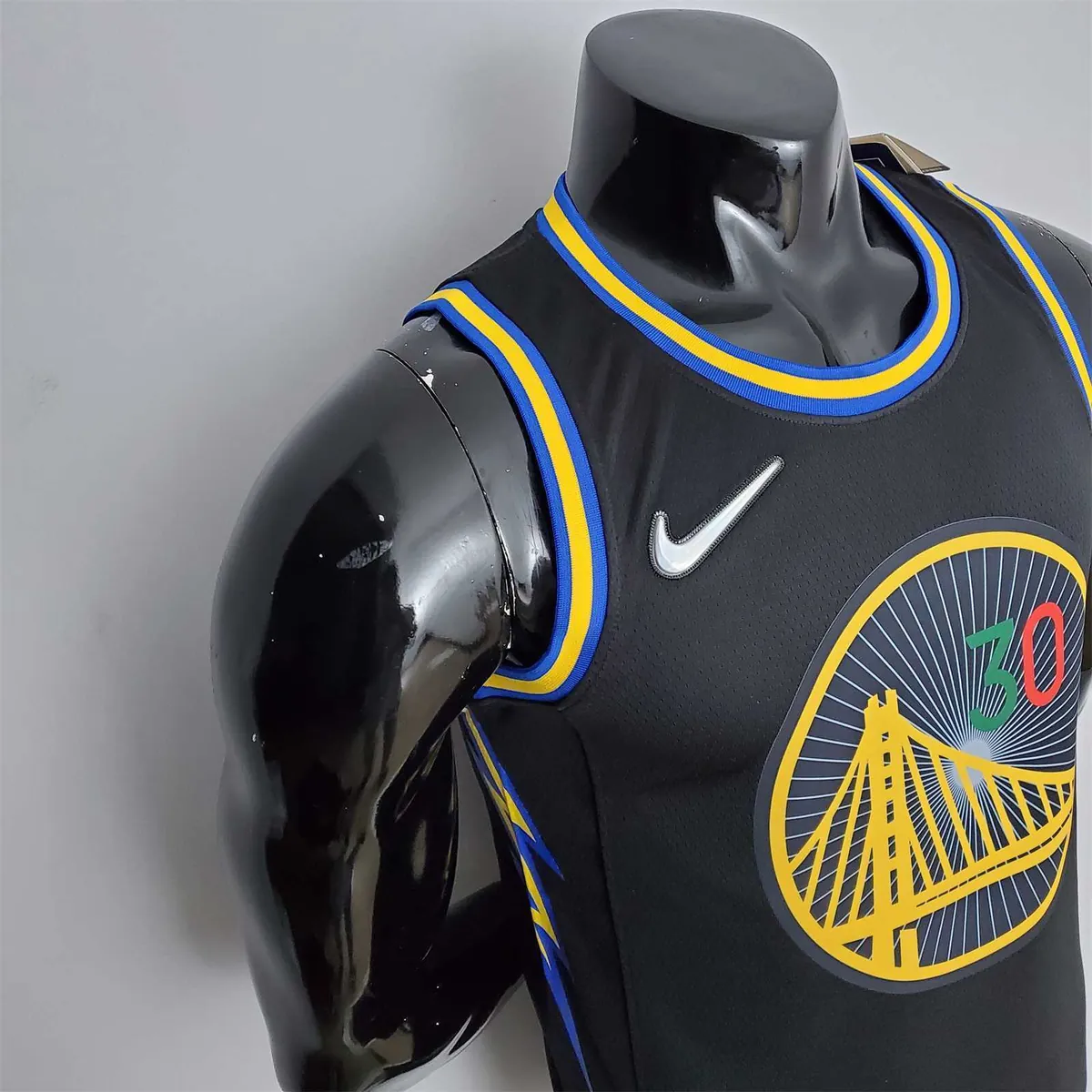 2022 75th Anniversary Golden State Warriors Curry #30 Mexico Edition Black NBA Jersey 5