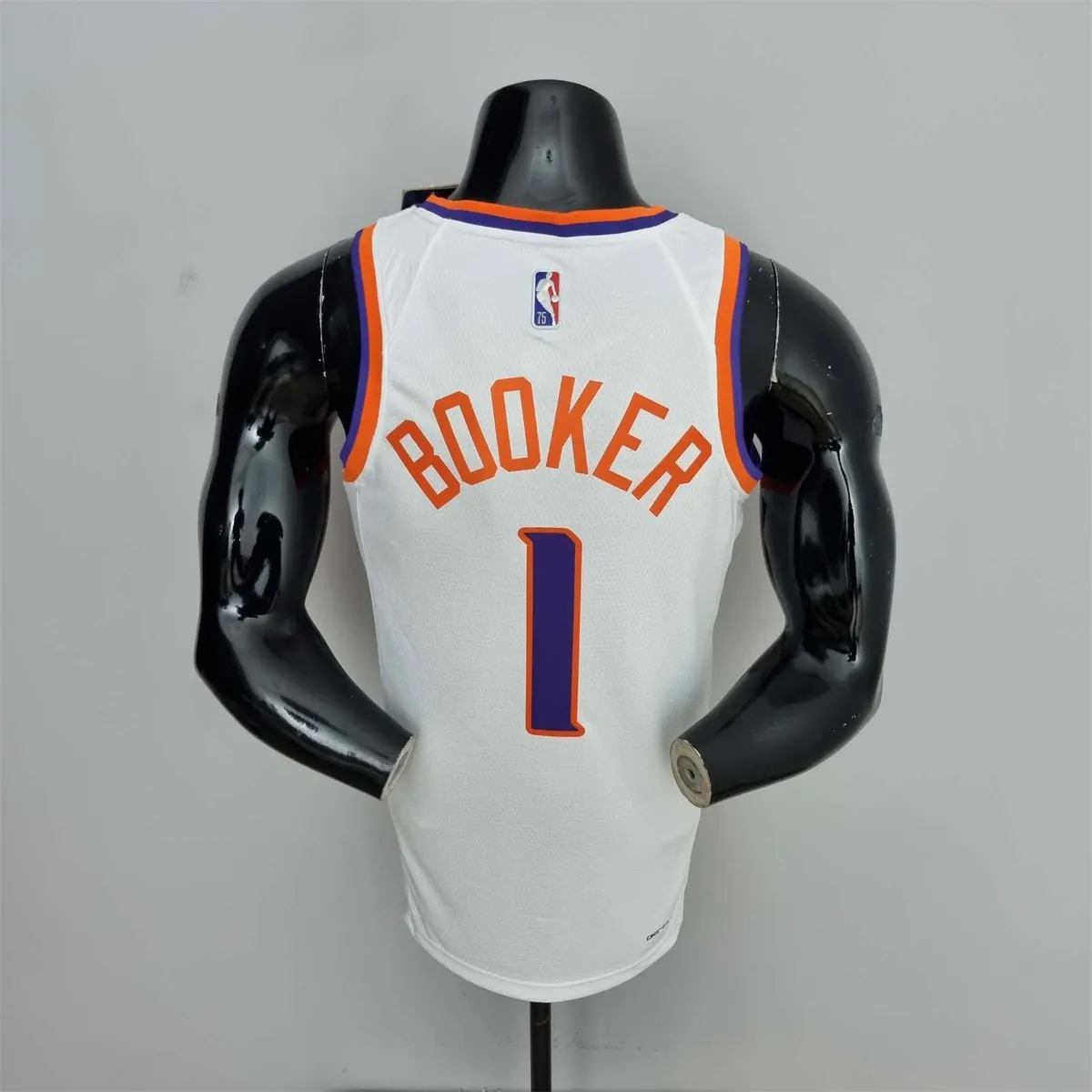 75th Anniversary Booker #1 Phoenix Suns White NBA Jersey 8