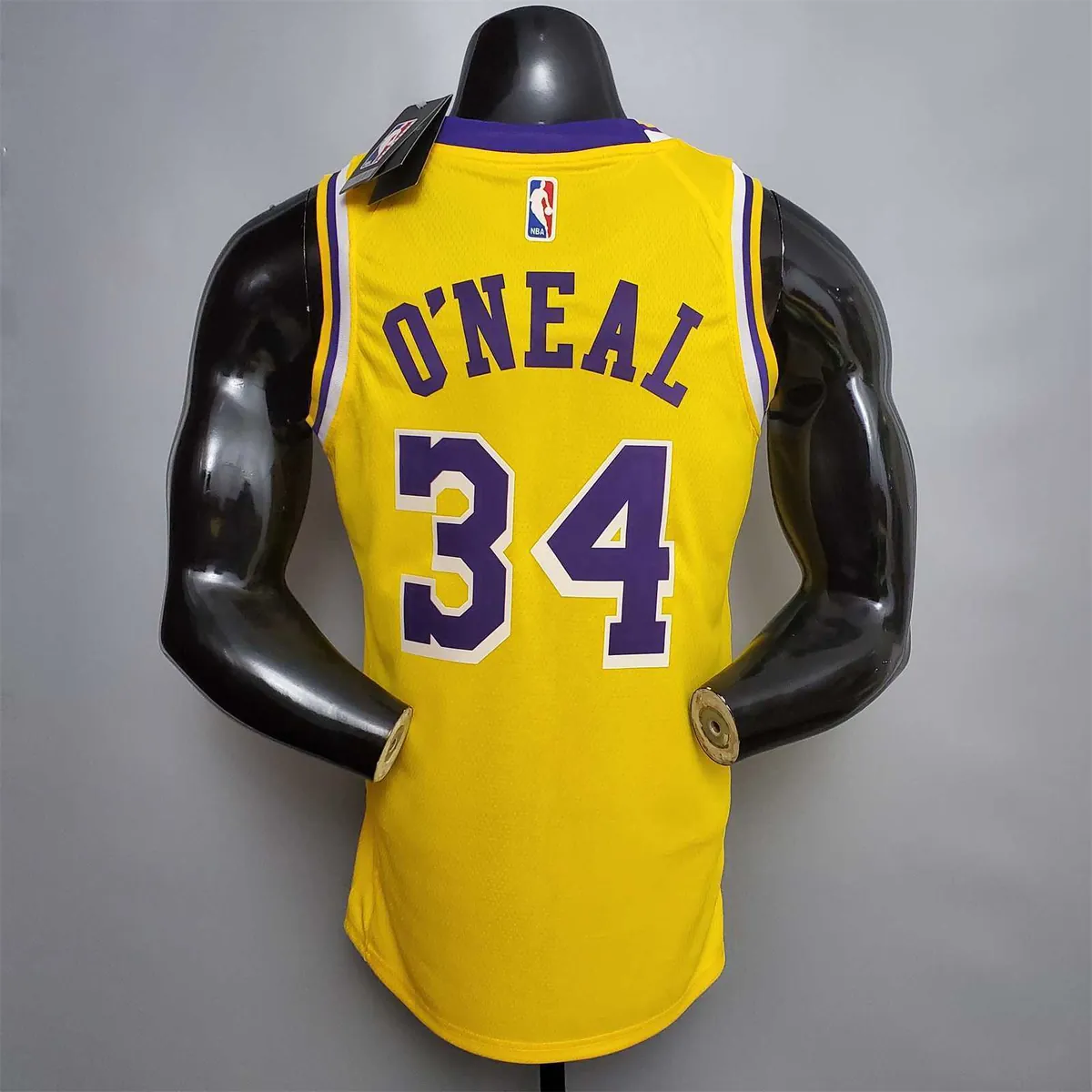 O'Neal #34 Lakers Commemorative Edition Round neck yellow 6
