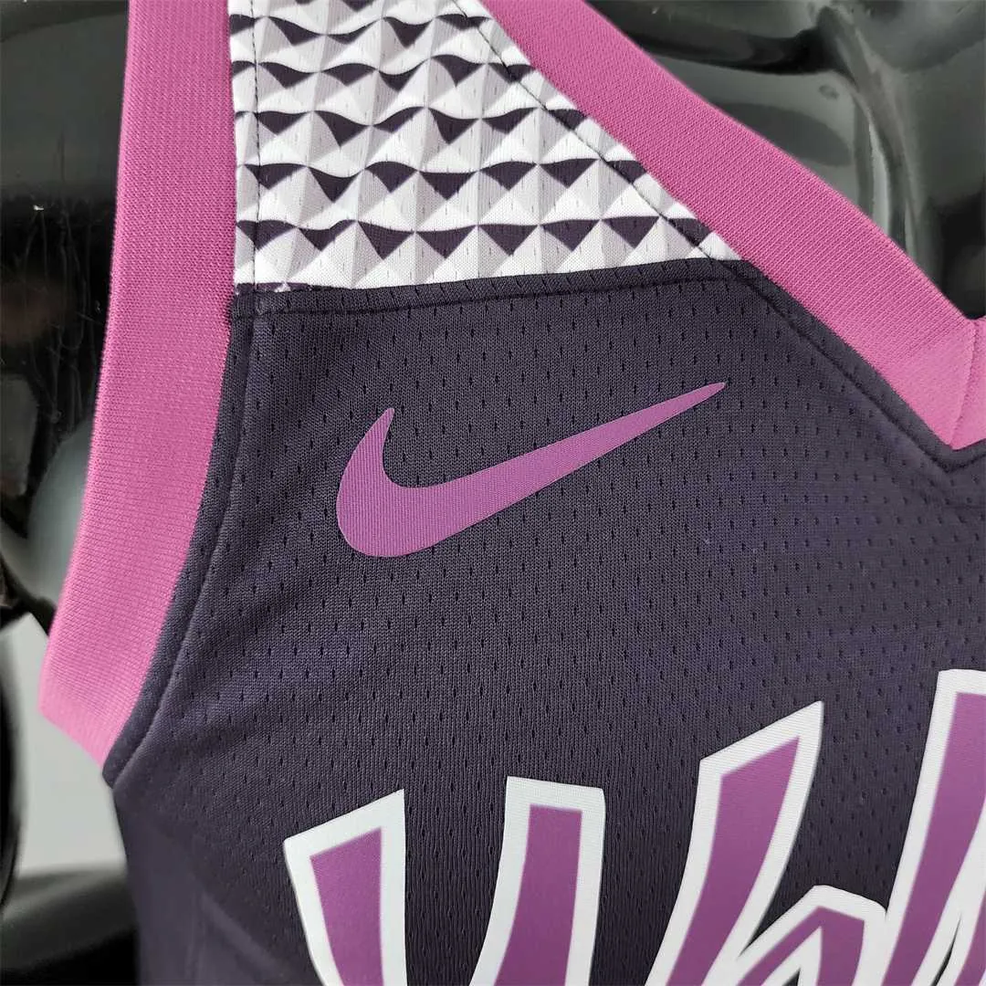 Minnesota Timberwolves ROSE#25 Black and Purple NBA Jersey 7