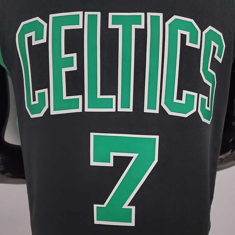 BROWN#7 Celtics White Jordan theme black 3
