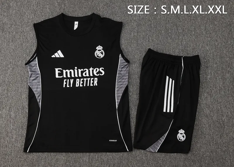 25-26 Real Madrid Black Training Vest Soccer AAAAJersey Yupoo S-2XL 3