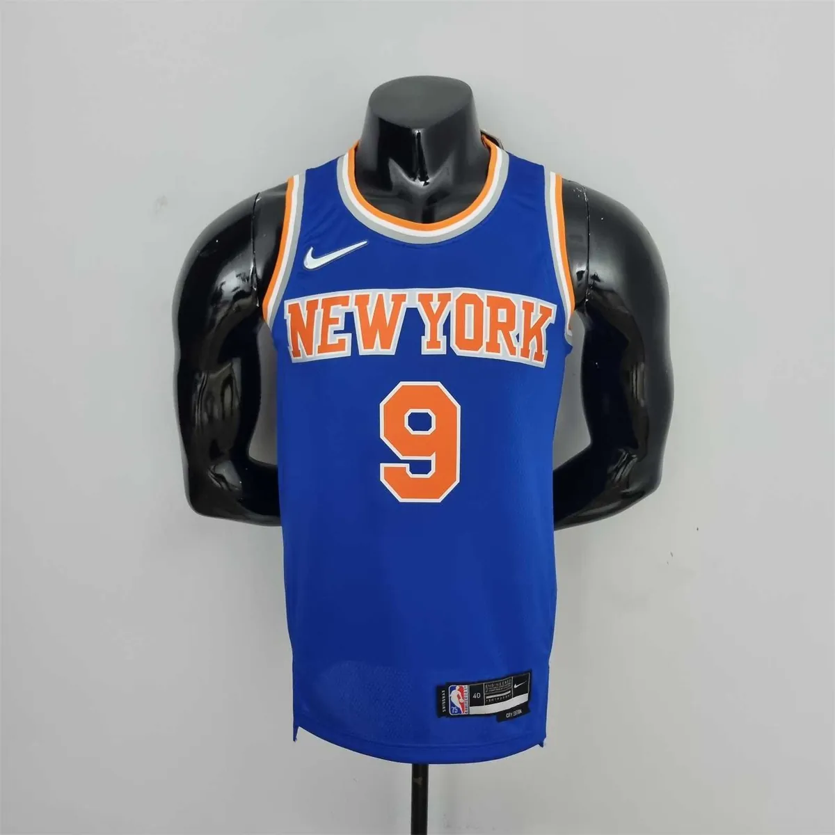 75th Anniversary Barrett #9 New York Knicks Blue NBA Jersey 9