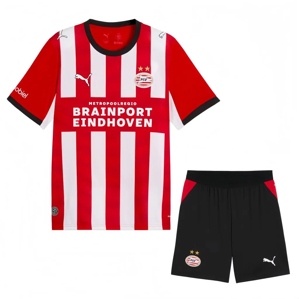 26-27 PSV Eindhoven Home Kid Kits Youth Football Apparels AAAAJersey Supply Yupoo 2 2