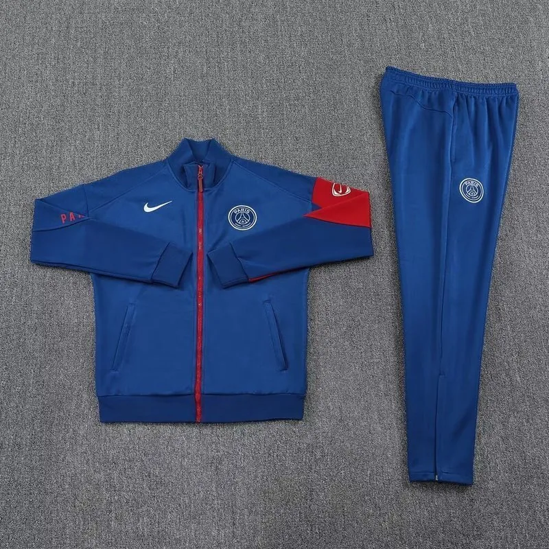 25-26 PSG Navy Football Tracksuits Long Jacket Suits 2