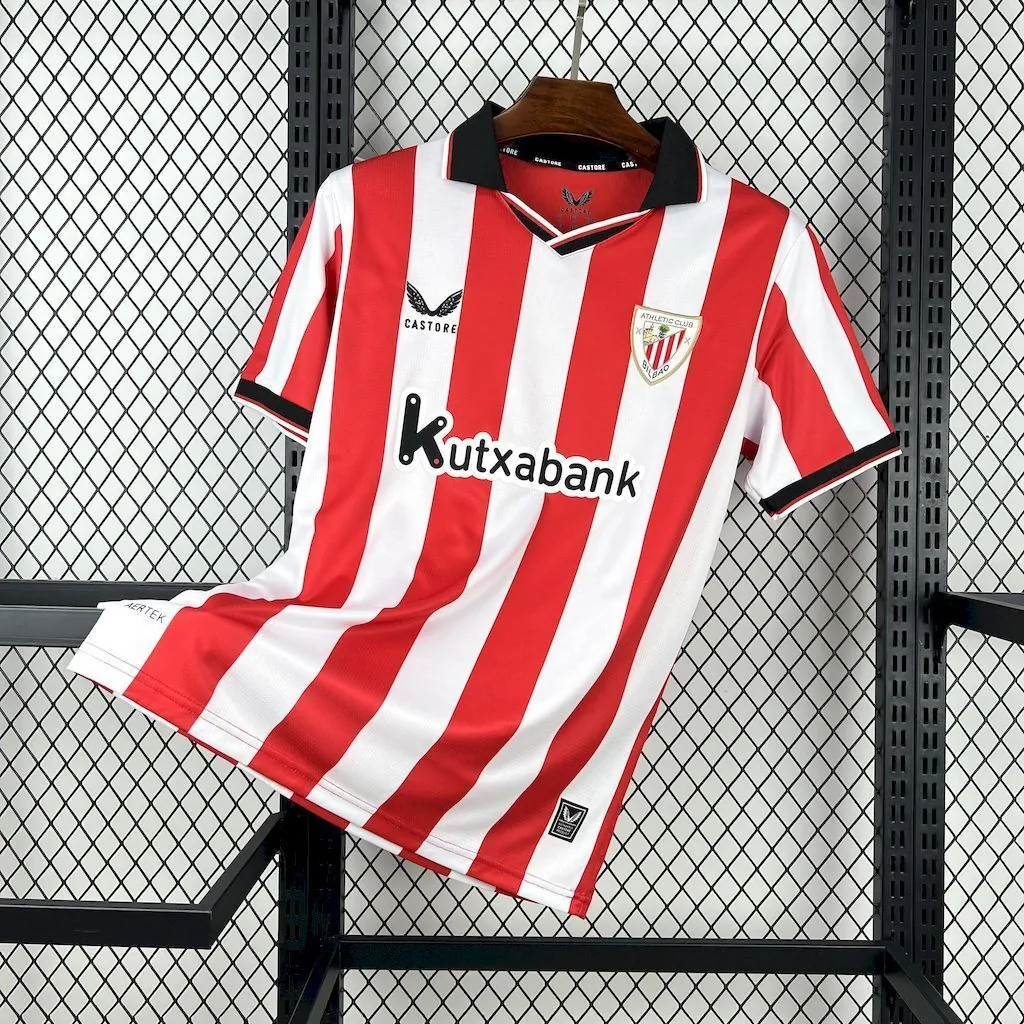 25-26 Athletic Bilbao Home T-Shirt Football Apparels Soccer AAAAJersey Yupoo 6