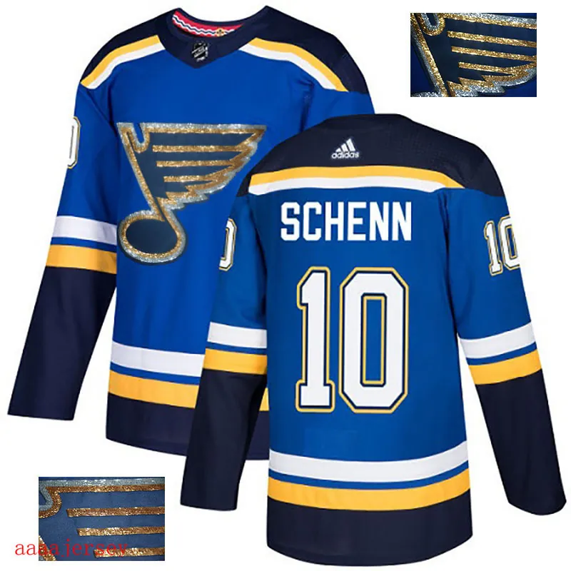 2018 St. Louis Blues ice hockey jersey M-3XL 圣路易蓝调队时尚亮片款冰球服 2