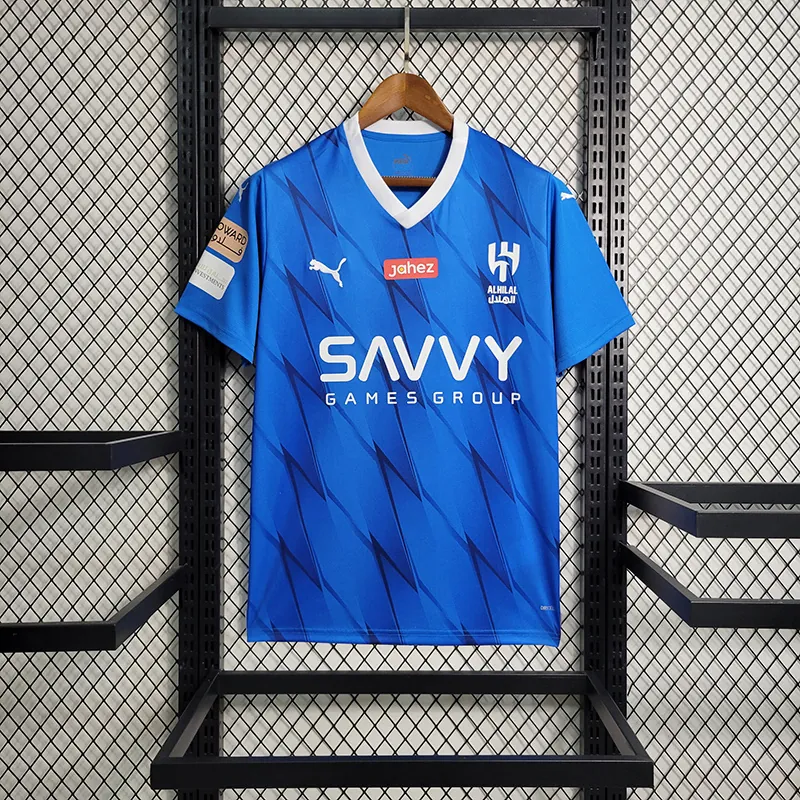 23-24 Al Hilal home size S-4XL Soccer Jersey 3