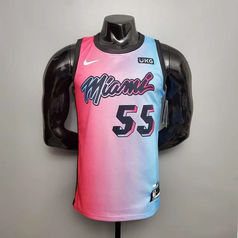 New Miami Heat ROBINSON #55 City Edition Pink Blue Gradient Color 8