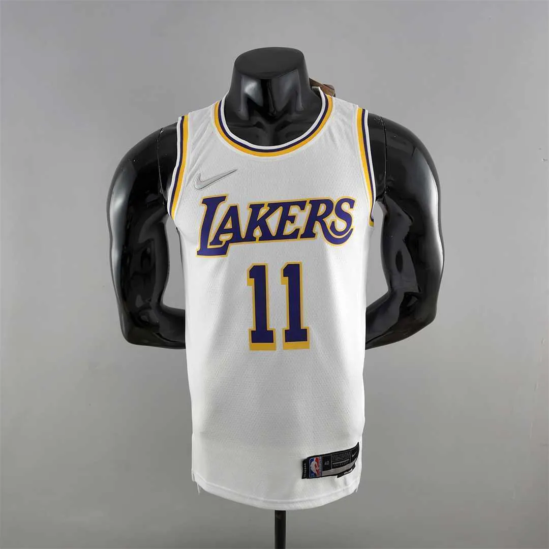75th Anniversary IRVING #11 Los Angeles Lakers White NBA Jersey 9