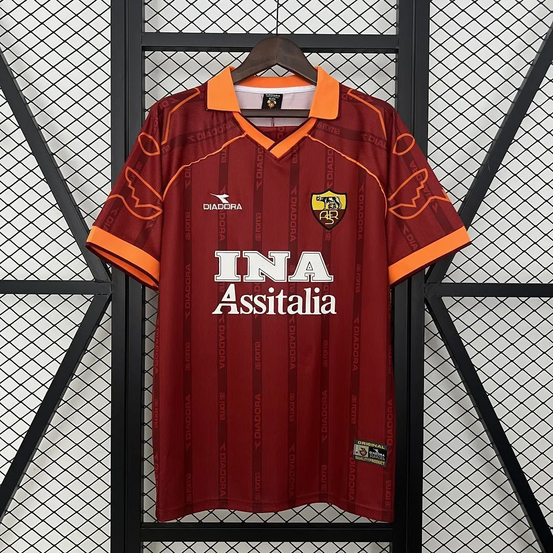 99-00 Roma Home Retro Kit Vintage Shirt AAAAJersey Dropship Yupoo 9