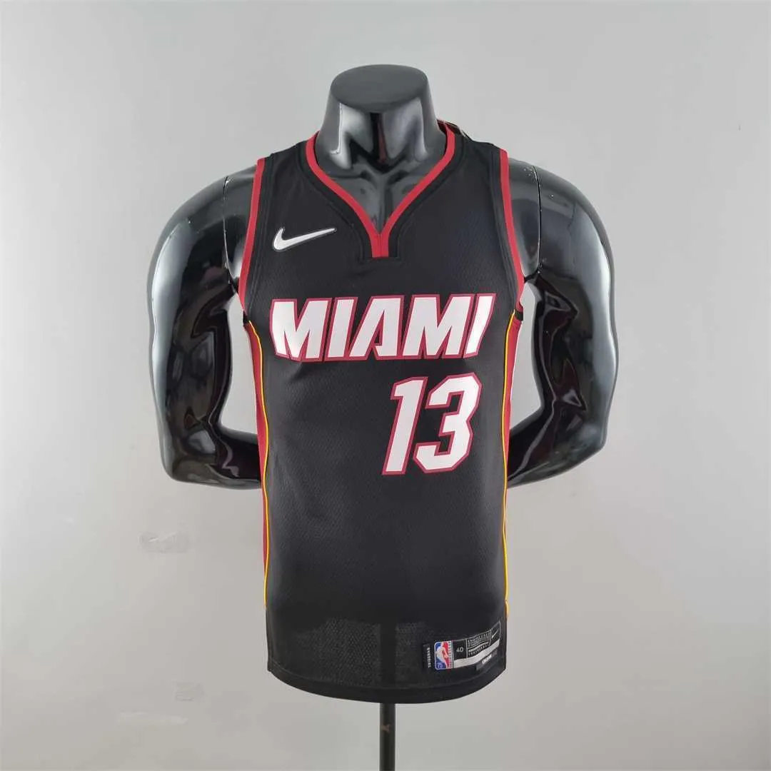 75th Anniversary Miami Heat ADEBAYO#13 black NBA Jersey 10