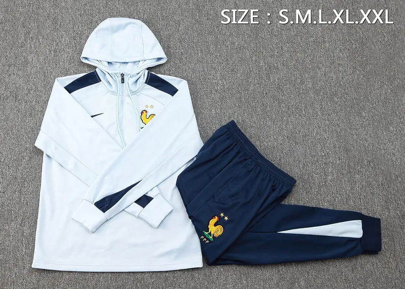 2024 France Hoodie Long Sleeve Training Suit Football Shirts 2