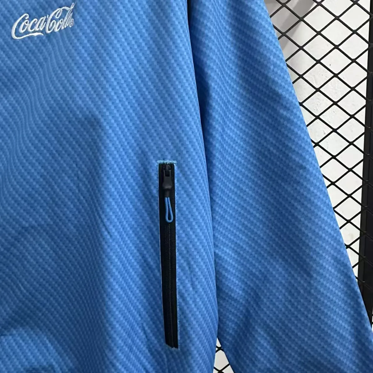 25-26 Naples Pad Printed Blue Waterproof Windbreaker Jackets AAAAJersey Yupoo 3
