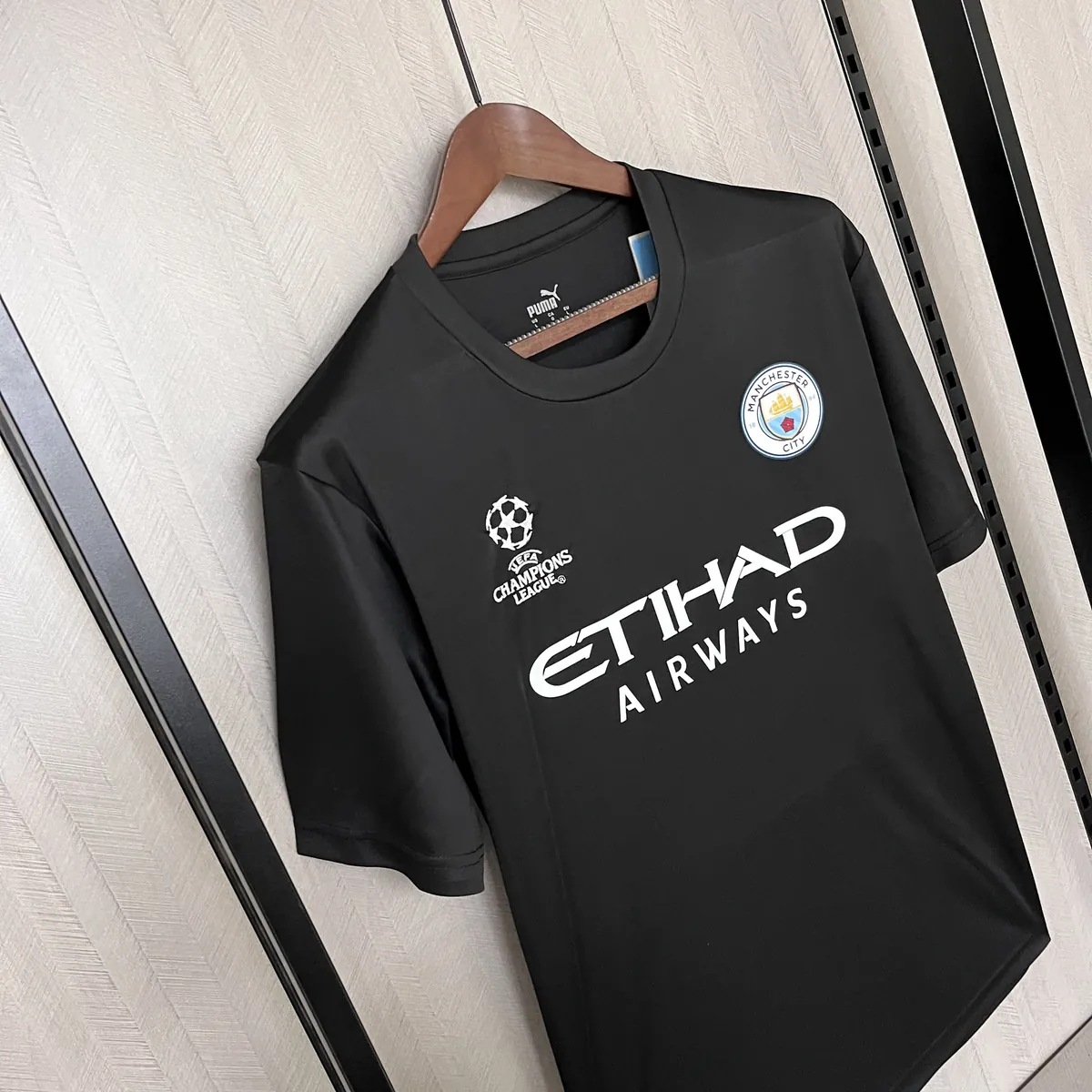 23-24 Manchester City Champion League Black Shirt Football AAAAJersey Yupoo 4