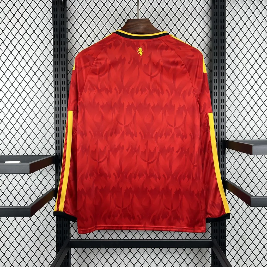 World Cup Jersey 2026 Belgium Mens Home Kit Football Long Sleeve T-Shirt AAAAJerseys Supply Yupoo 2 2
