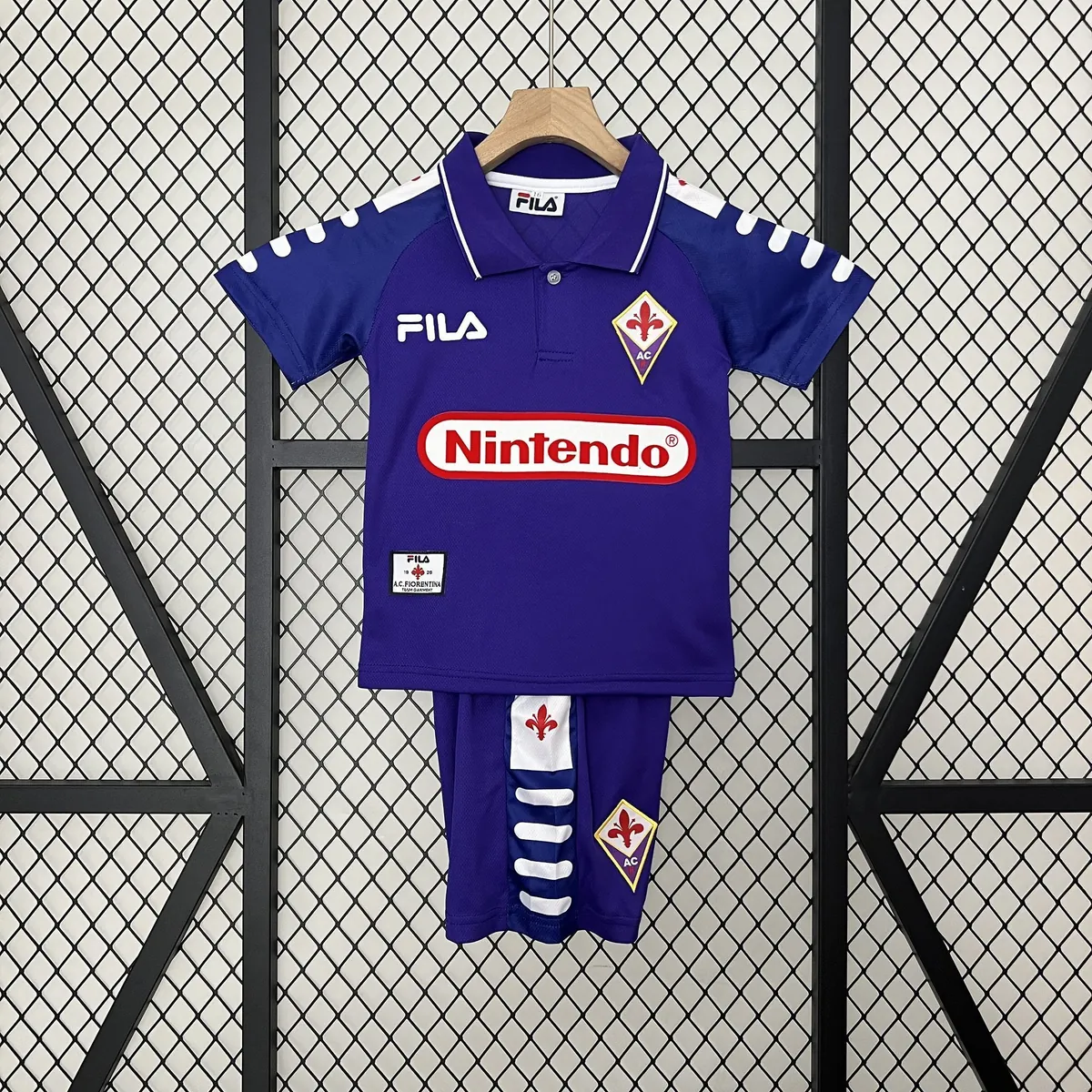 98-99 Fiorentina Home Retro Kid Kits Youth Apparels AAAAJersey Wholesale Yupoo 8