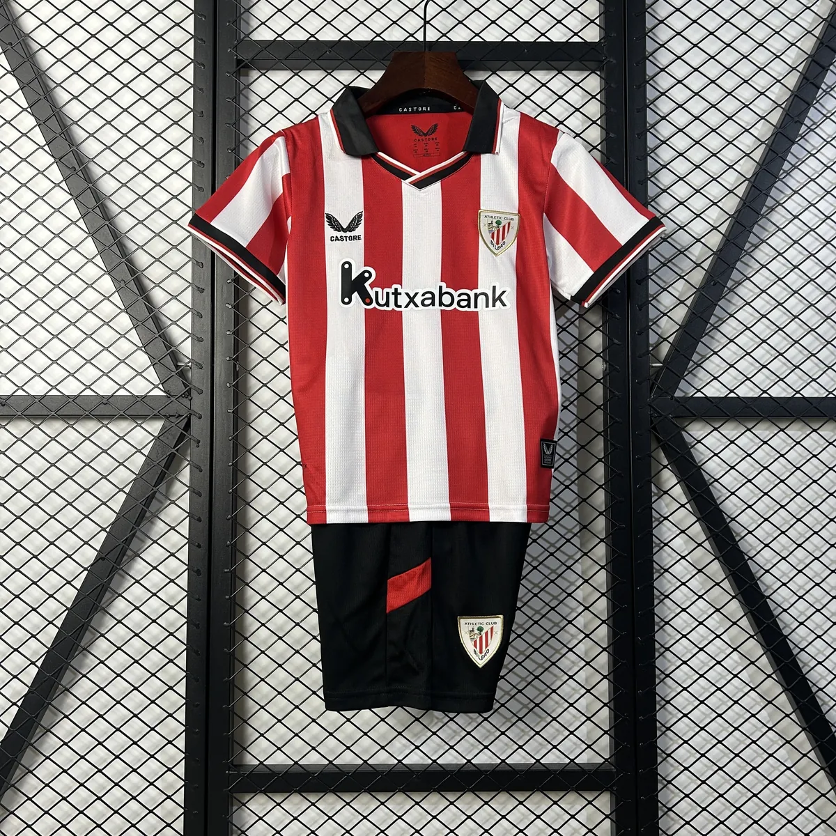 25-26 Athletic Bilbao Home Kid Kits Youth Apparels Sino AAAAJersey Supply Yupoo 9