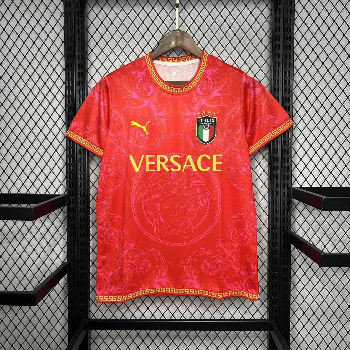 2022 Italy Versace Special Edition Red Kit Football Uniform AAAAJerseys Dropshipping Yupoo 5