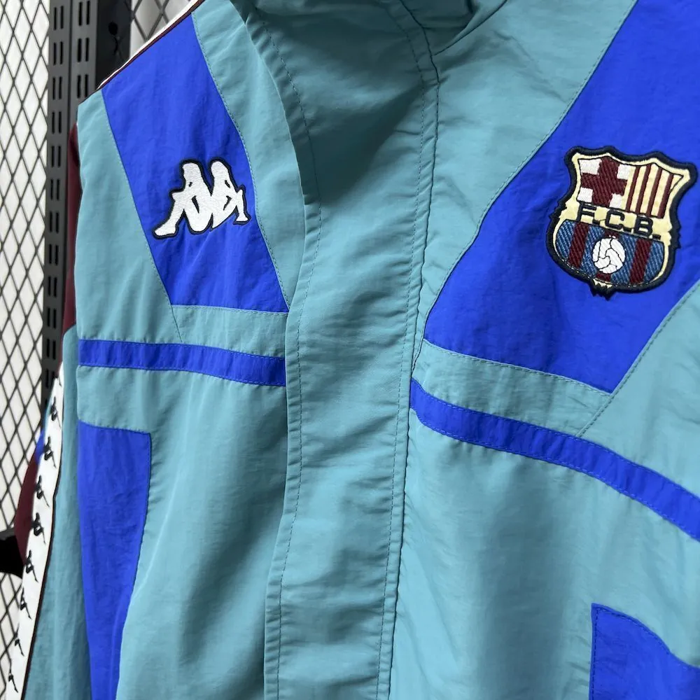 25-26 Barcelona x Kappa OG Style Green Windbreaker Jacket AAAAJersey Supplier Yupoo 7