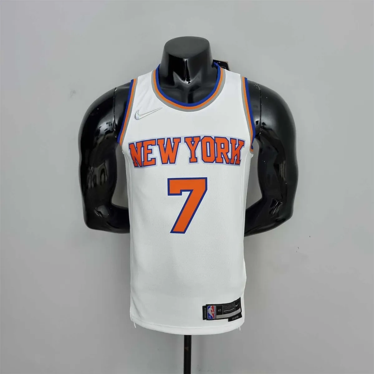 75th Anniversary Anthony #7 New York Knicks White NBA Jersey 9
