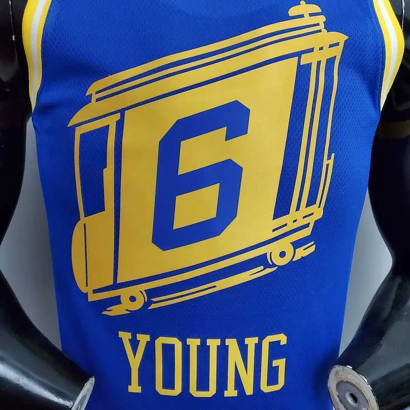 Tram version YOUNG#6 Golden State Warriors blue 7