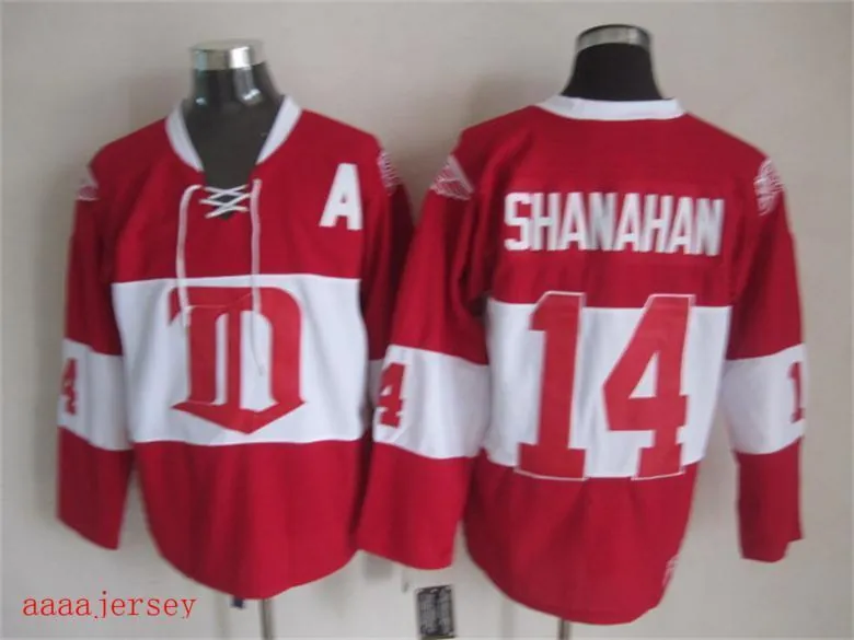 Red Wings retro ice hockey jersey M-3XL 底特律红翼队复古冰球服 7