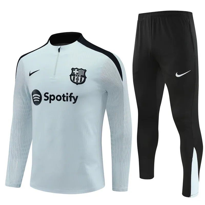 24-25 Barcelona Long Sleeve Training Suit Football Shirts 4