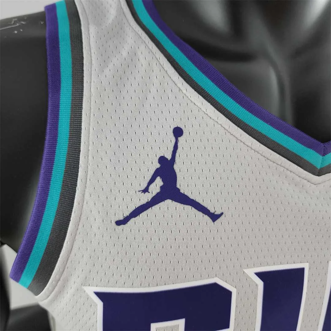 2019 Oubre jr. #12 Charlotte Hornets Grey NBA Jersey 4
