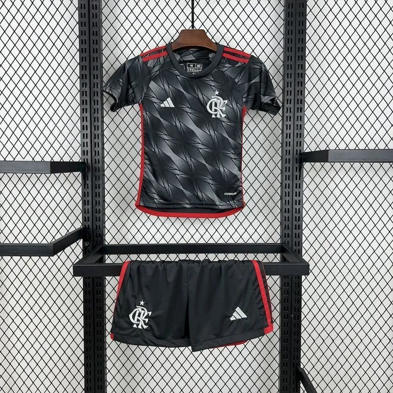 24-25 Flamengo Third Kid Kits Youth Apparels Soccer AAAAJersey Yupoo 9