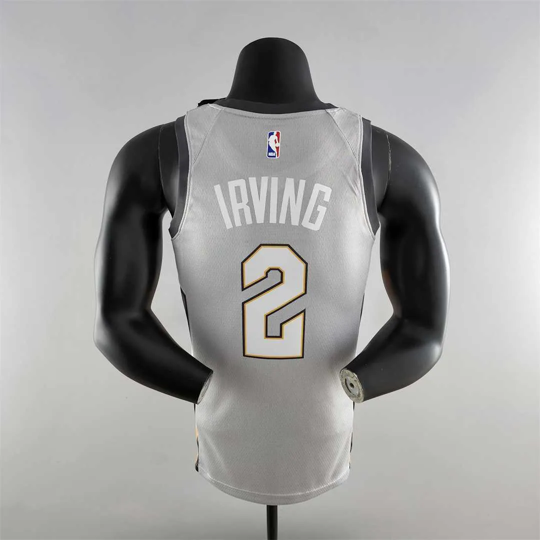 2018 Irving #2 Cleveland Cavaliers Grey NBA Jersey 4