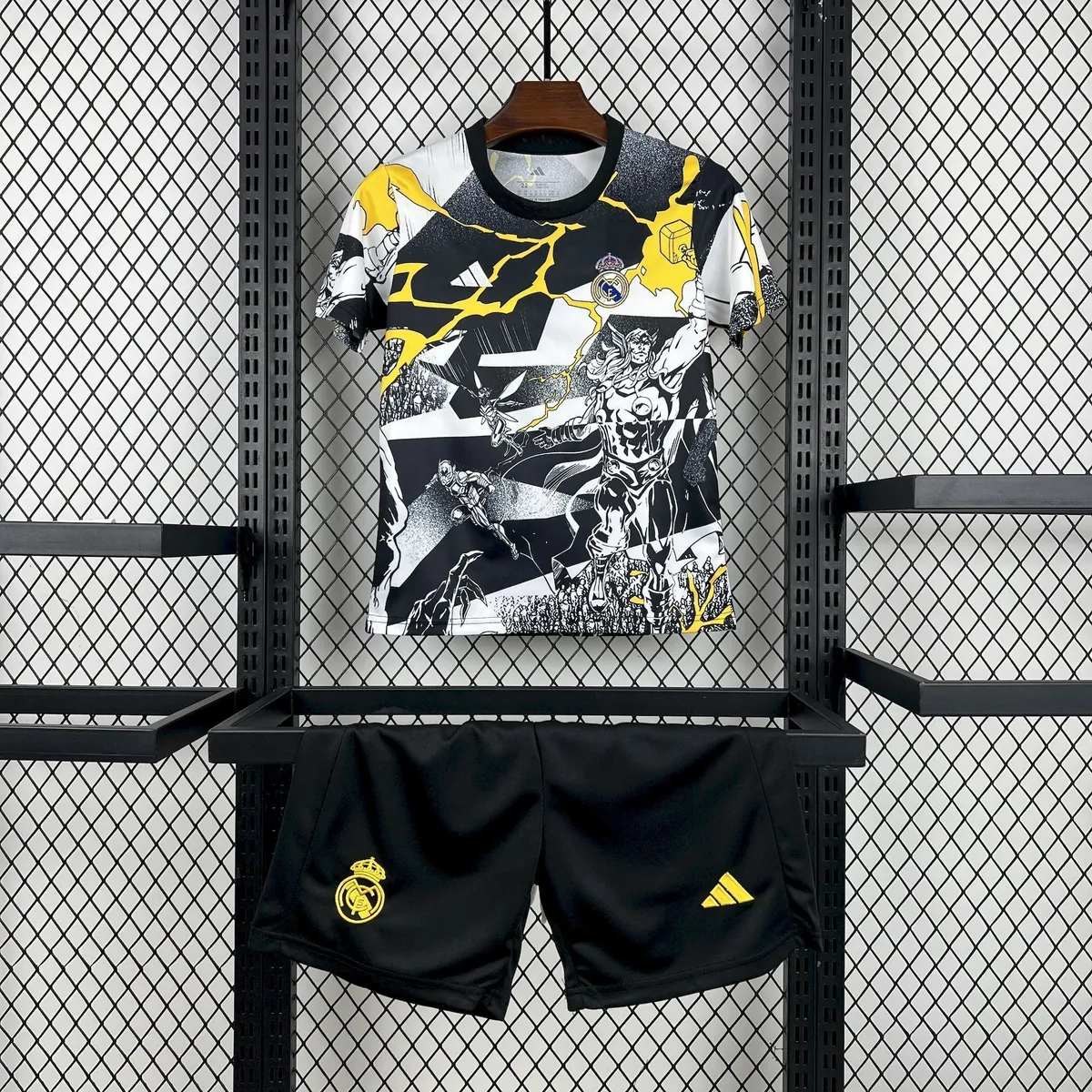 25-26 Real Madrid Pre-Match Soccer Kid Kits Youth Apparels AAAAJersey Dropship Yupoo 6