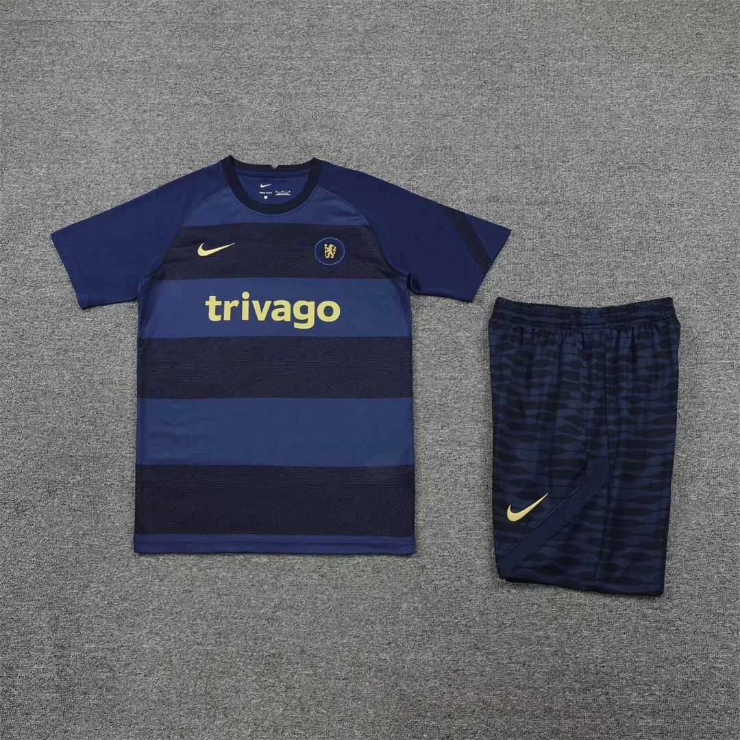 22-23 Chelsea Training Suit Short Sleeve Kit Sapphire Blue 1