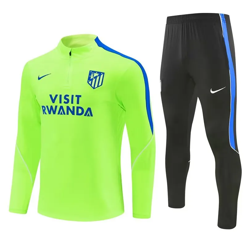 26-27 Atletico Madrid Mens Kit Fluorescent Green Half Pull Training Suit Yupoo 7 1
