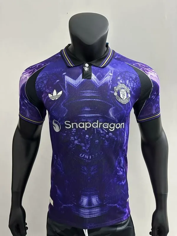25-26 Manchester United Blue Kit POLO Special Edition Player Version Soccer AAAAJersey Yupoo S- 4