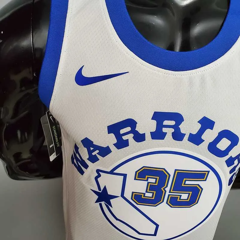 Retro version DURANT#35 Golden State Warriors white 7