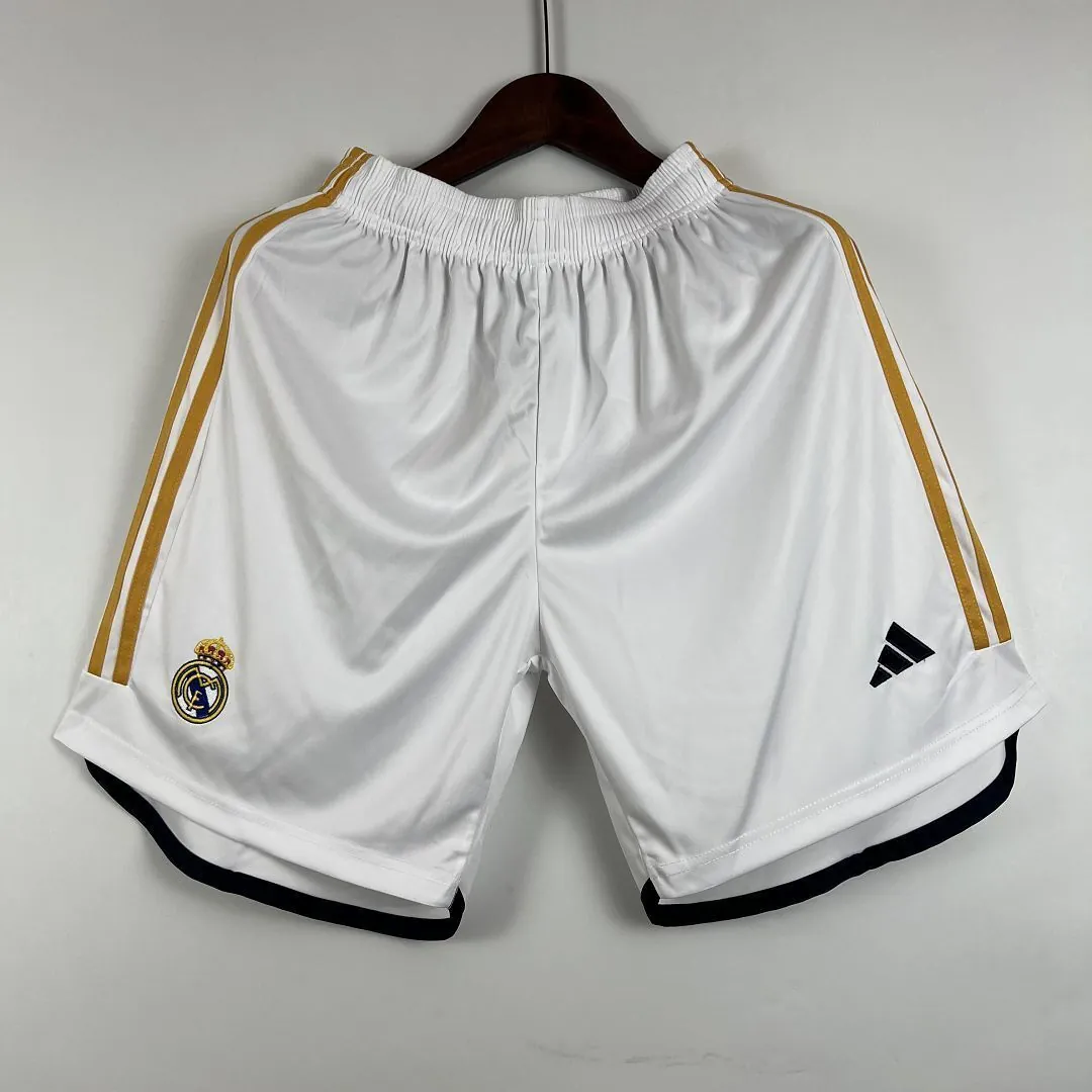 23-24 Real Madrid Home Shorts White Pants Cheap Football Kit 6