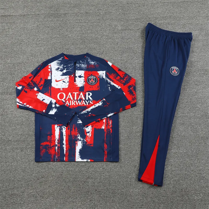 24-25 PSG Long Sleeve Training Suit Football Shirts 1