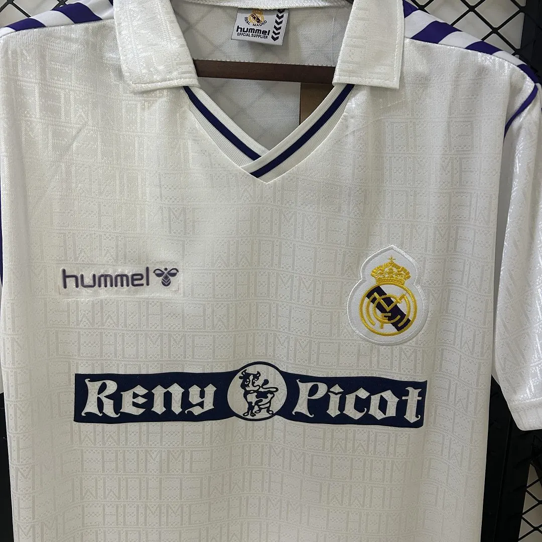 89-90 Real Madrid Home Retro Kit Vintage Shirt AAAAJersey Dropship Yupoo 2
