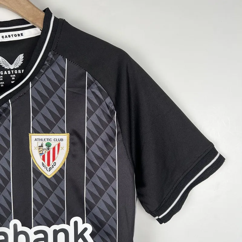 23-24 Kids Goalkeeper Athletic Bilbao Black size 16-28 Soccer Jerseys 5