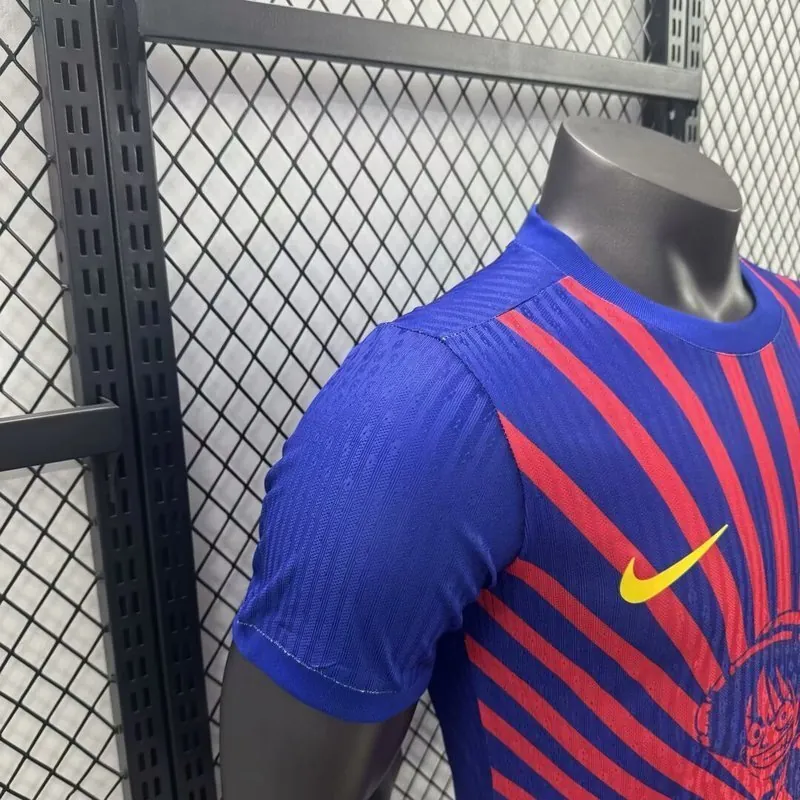 25-26 Barcelona x One Piece Luffy Special Edition Kit Player Version Shirt AAAAJersey Wholesale 2