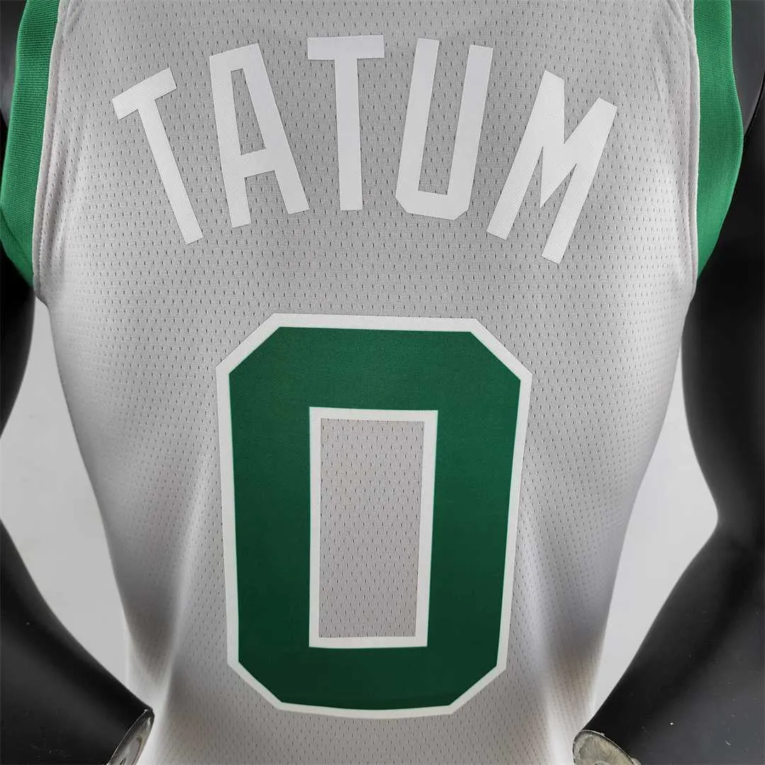 Tatum#0 Boston Celtics Grey NBA Jersey 4