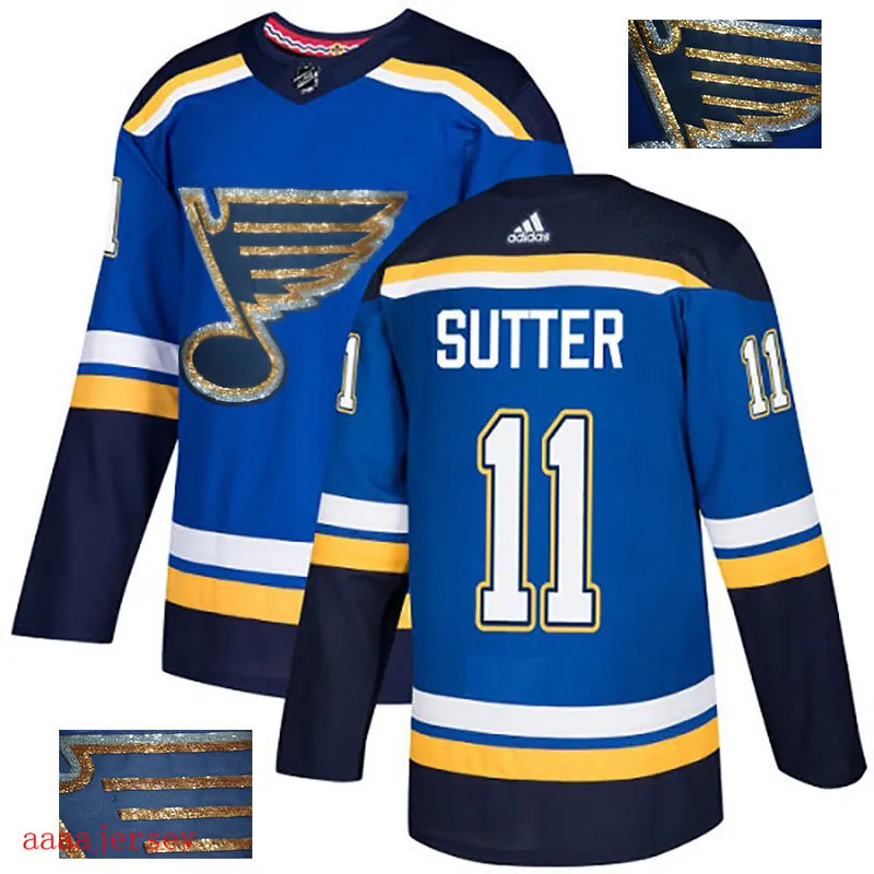 2018 St. Louis Blues ice hockey jersey M-3XL 圣路易蓝调队时尚亮片款冰球服 1