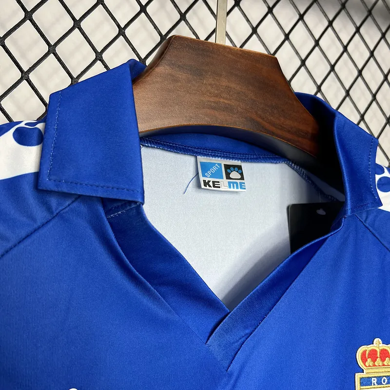 90-91 Real Oviedo Home Retro Kit Vintage Uniform AAAAJersey Supplier Yupoo 3