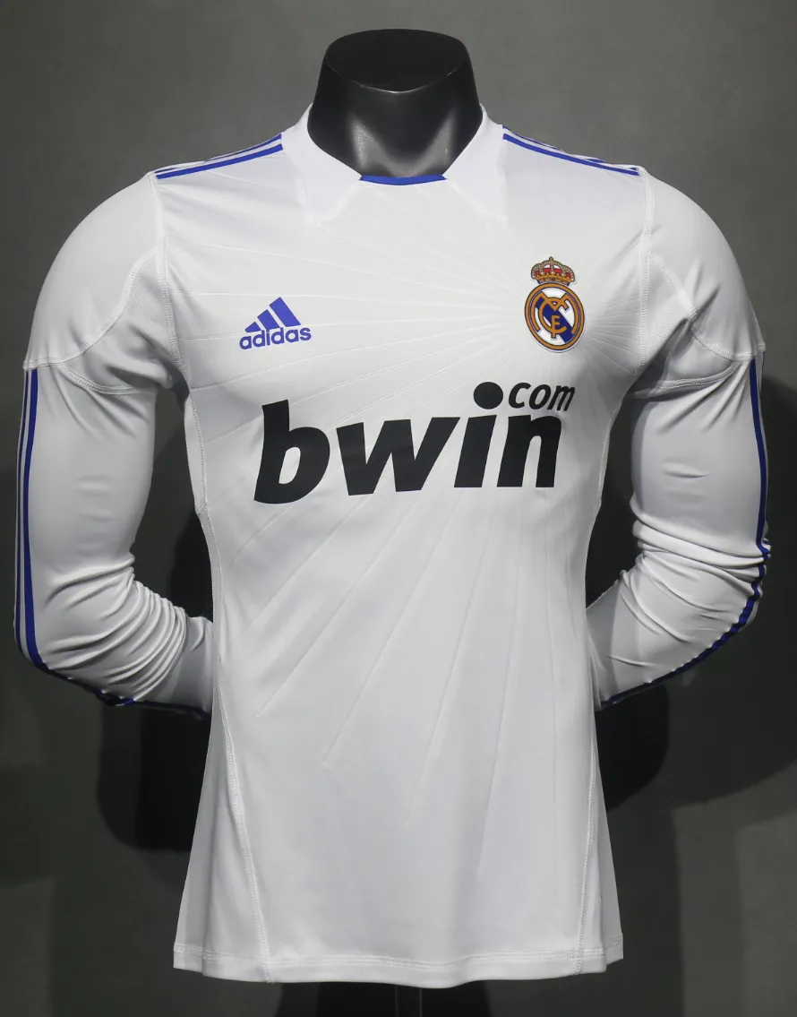 10-11 Real Madrid Home Retro Kit Vintage Player Version Long Sleeve Shirt AAAAJersey Dropship Y 7
